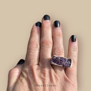 7 1/2 sterling silver and amethyst ring 💕